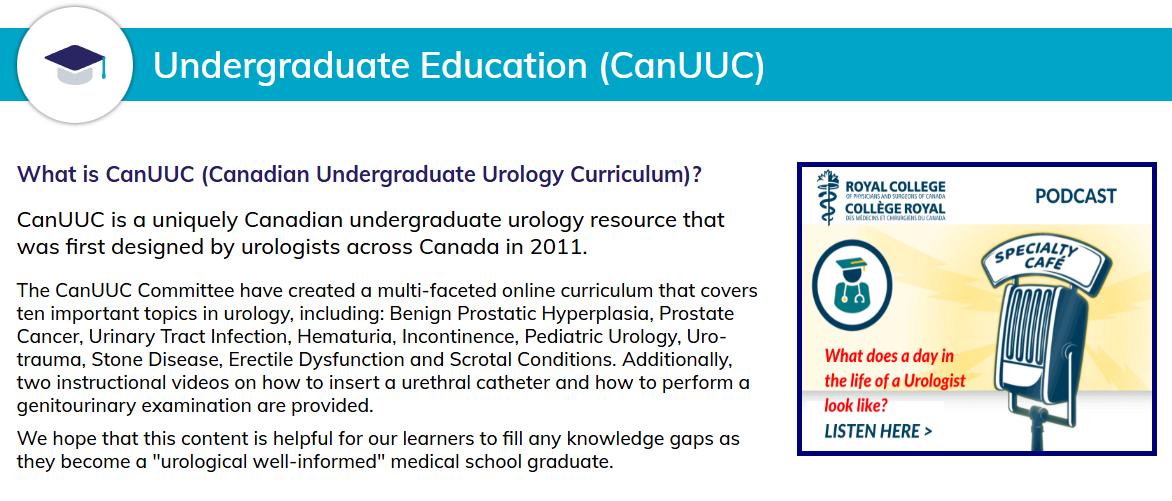 CanUUC - Canadian Undergraduate Urology Curriculum